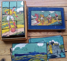c. 1950 - JOLI JEU DE CUBES ANCIENS - Jouet france puzzle vintage