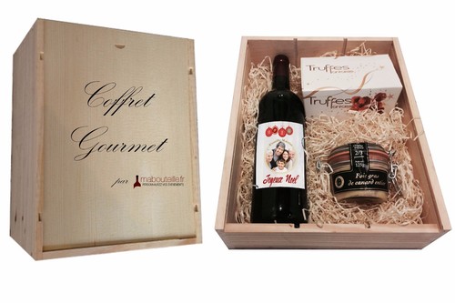 Coffret gourmet malle - du, bois