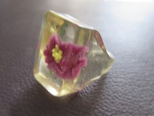 bague résine et inclusion