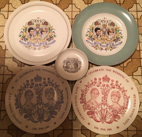 1981 royal wedding - wedding, plates