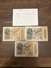 ALLEMAGNE - 1922 - x3 1000 Marks surchargés Eine Milliarde Mark - Reichsbanknote