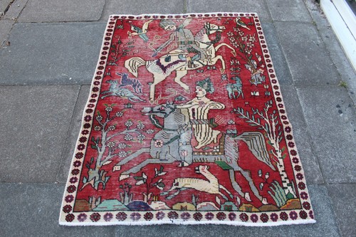 Tapis chasse oriental laine - oriental, en