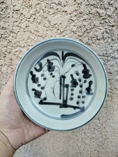 Ancienne Assiette Porcelaine Chine Vietnam XIX ème Décor Arbre De Vie