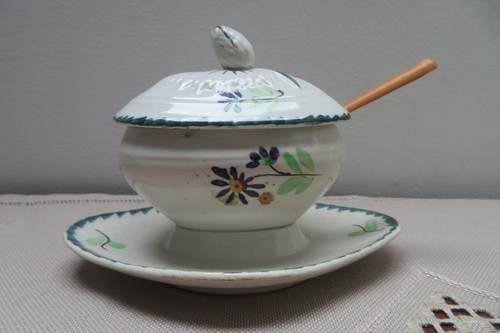 Ancien moutardier faïence - ,