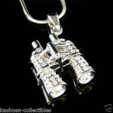 3D Jumelles Avec Cristal Swarovski Télescopes Birdwatching Chaîne Collier