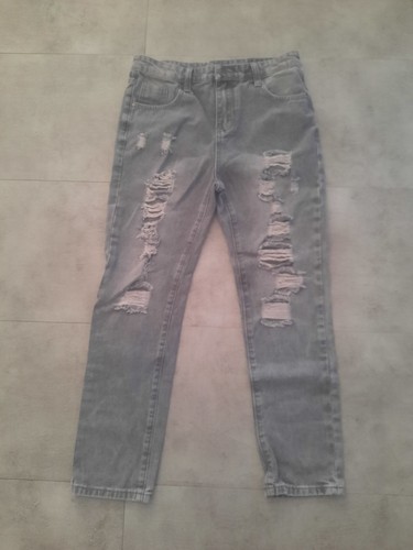 Jean destroy gris délavé - ,
