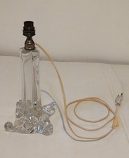Pied de lampe cristal massif estampillé Baccarat