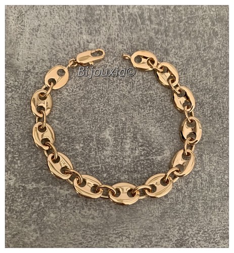 Bracelet maille grain café - bracelet,
