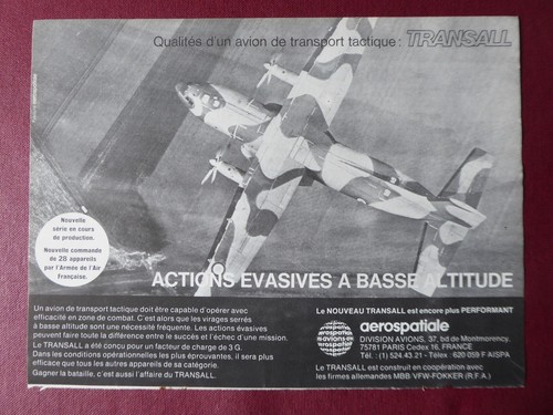 1978 pub aerospatiale avion - aerospatiale,