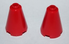 2 x Cone rouge Lego Red Cone ref 3942c/set 7739 6939 3178 6348 5590 6444 9376