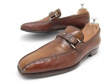 CHAUSSURES BERLUTI MOCASSINS A BOUCLE CICATRICE A707 8 42 CUIR PATINE SHOE 2100€