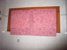 tenture rideau fenêtre rose haute occultante 76x136cm haut tubulaire