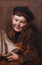 tableau ancien portrait enfant