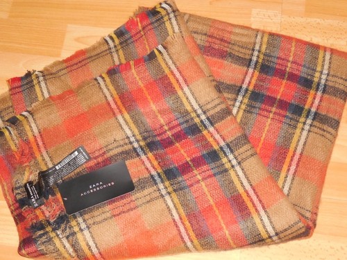 Zara echarpe carreaux tartan - zara,