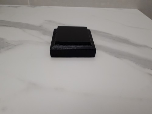 Socle bois peint noir - bois,