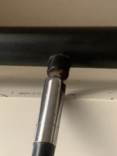 Ancienne lampe vintage moderniste métal tubulaire acier rotule réflecteur tuyau