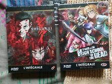 2 COF.MANGA DVD INTEG. SHIGURUI C.N + HIGH SCHOOL of the DEAD(coin abîmé)livrets
