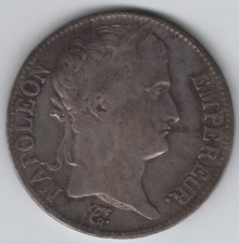 5 Francs Napoléon Empereur Tête Laurée 1811 M Toulouse Empire Français TB