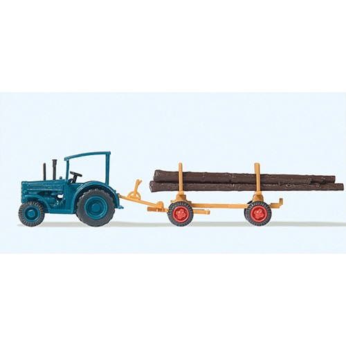 Tracteur hanomag avec remorque - avec,