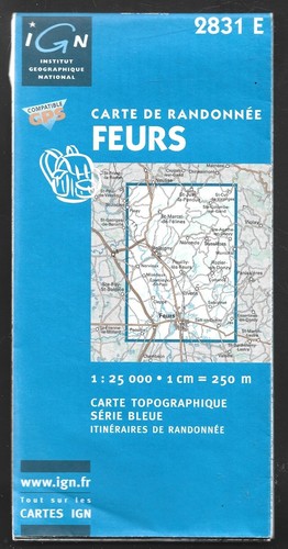 Carte ign serie - ign, bleue
