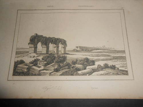 1840 ancient steel engraving - steel,