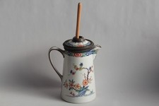 Chocolatière porcelaine Chantilly argent Minerve XIXe siècle (62181)