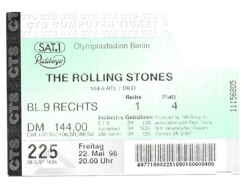 Rare ticket billet concert - rare,
