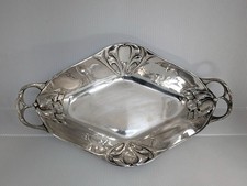 CORBEILLE A PAIN ART NOUVEAU EN METAL ARGENTE