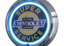 N-0236 Super Service - Décoration Néon Horloge Murale Néon Horloge Atelier