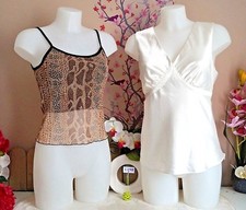 Lot vêtements occasion femme : Débardeur, Haut " Camaïeu - Charbell " - T : 38 *