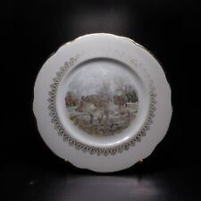 N24.255 KG Lunéville Badonviller France chasse sanglier faïence dorure assiette