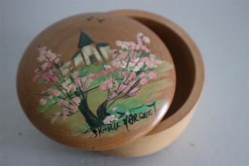 Petite boite ronde bois - boite,