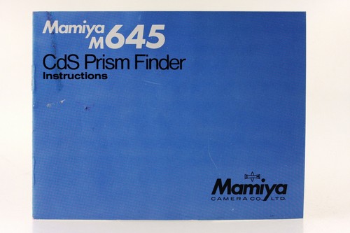 Manuel instructions mamiya - manuel,