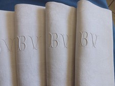 6 serviettes de table, damas