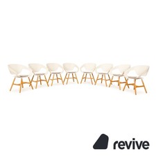 8er Ensemble Casamania Vad Chair Plastique Chaise Blanc Salle à Manger