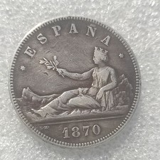 ESPAGNE 5 PESETAS 1870