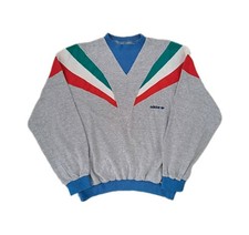 adidas Vintage Italia 80 Sweatshirt L Rare Ventex Made in France Courtelle Rocky