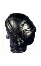 MASQUE INTÉGRALE CUIR CAGOULE STYLE BDSM JEUX FÉTICHE EN COUPLE BONDAGE 4115