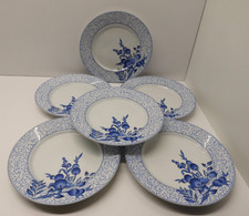 *6 GRANDES ASSIETTES PLATES PORCELAINE LIMOGES PHILIPPE DESHOULIERES BRACIEUX D