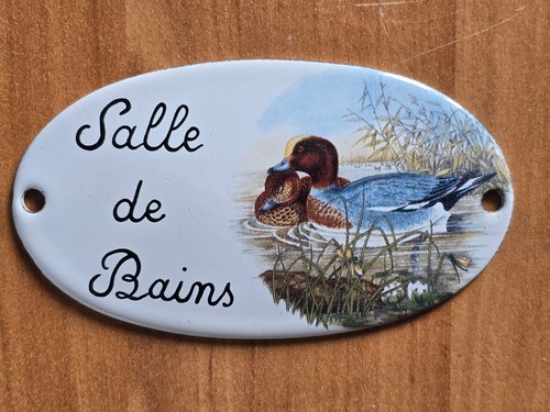 Plaque émaillée bombée