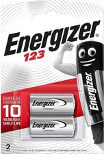 Pile CR123 Lithium 3V lot de 2 piles CR123 Energizer batterie CR123A Photo