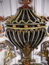 APPLIQUE FER FORGE VASE MÉDICIS / Luminaire /Console / Bureau