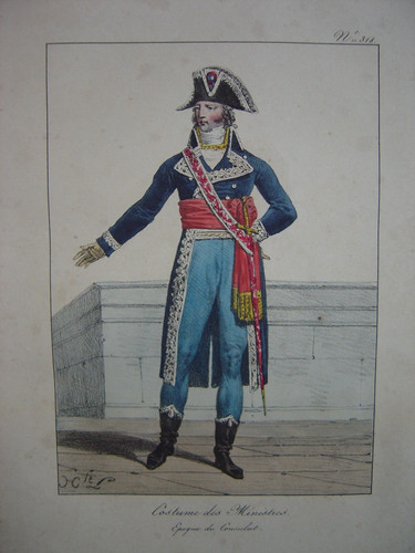 Grande lithographie costume - grande,