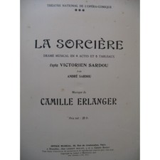ERLANGER Camille La Sorcière Opéra Dédicace Chant Piano 1912