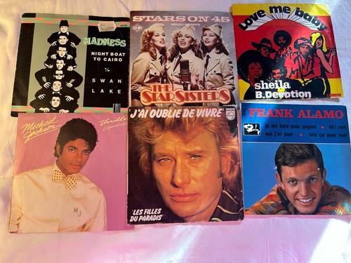 Lot disques vinyles tours - vinyles, 45