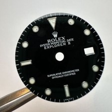 Rolex Explorer 2 II 16570 16550 Seulement Cadran Transitoire Noir