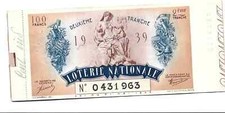 Loterie Nationale carnet 1939