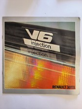 Prospectus Brochure Catalogue RENAULT 30 TX V6 Injection TS 1979 12p