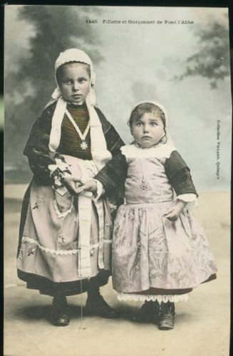 Pont abbe enfants bretons - pont,