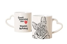 Bouledogue français tasse avec chien bonjour mon cœur Art-Dog